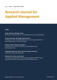 Stephan Bingemer et Ralf A. Brickau - Research Journal for Applied Management - Jg. 1, Heft 1.