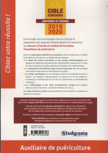 Concours auxiliaire de puériculture  Edition 2019-2020