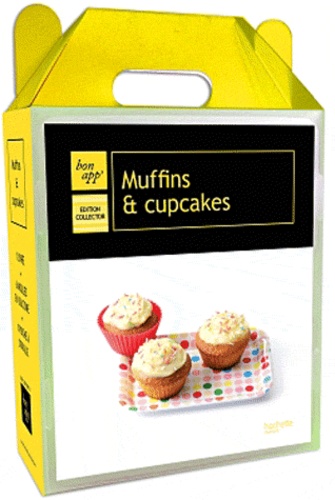 Stéphan Lagorce - Muffins & cupcakes - Coffret avec un livre, 6 moules en silicone et une poche à douille.