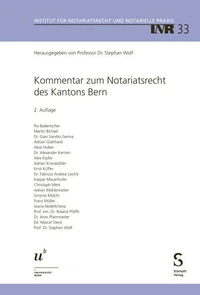 Kommentar zum Notariatsrecht des Kantons Bern