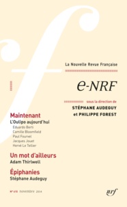 Stéphane Audeguy et Philippe Forest - La Nouvelle Revue Française N° 610, novembre 201 : e-NRF.