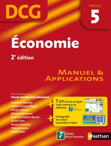 Economie - épreuve 5 - DCG manuel. Format : ePub 2