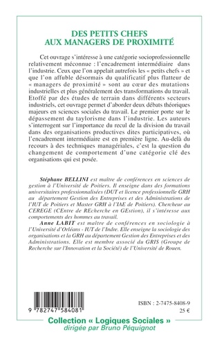 Des petits chefs aux managers de proximité. L'évolution des rôles de la maîtrise dans l'industrie