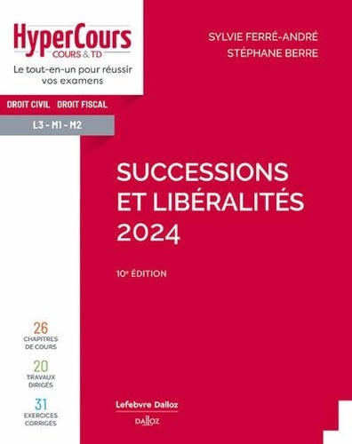 Successions et libéralités  Edition 2024