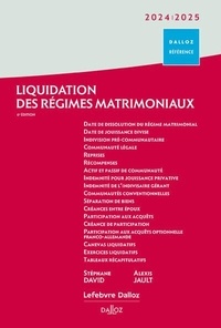Stéphane David et Alexis Jault - Liquidation des régimes matrimoniaux.