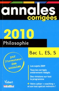 Stéphane Ernet - Philosophie Bac L, ES, S 2010.