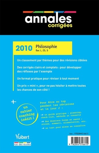 Philosophie Bac L, ES, S 2010