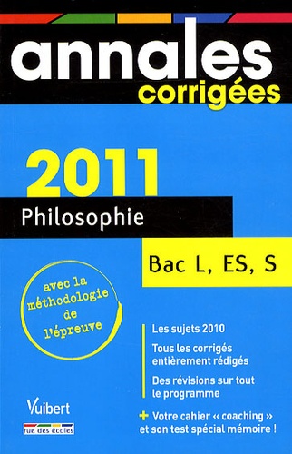Philosophie Bac L, ES, S  Edition 2011