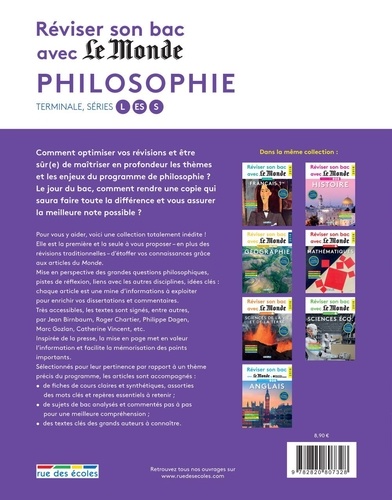 Philosophie Terminale, séries L, ES, S  Edition 2018