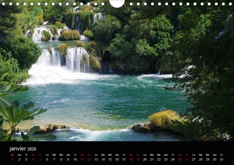 CALVENDO Nature  Merveilleuses eaux de Croatie (Calendrier mural 2020 DIN A4 horizontal). Paysages aquatiques de Croatie (Calendrier mensuel, 14 Pages )