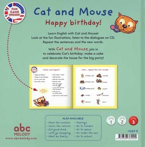 Learn English with Cat and Mouse. Happy Birthday !  avec 1 CD audio