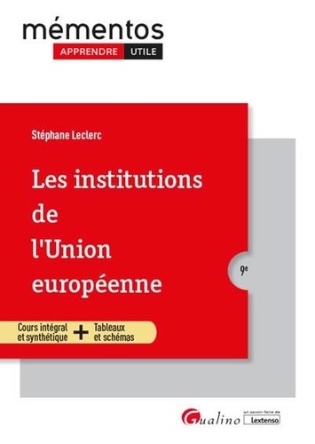 Les institutions de l'Union européenne 9e édition