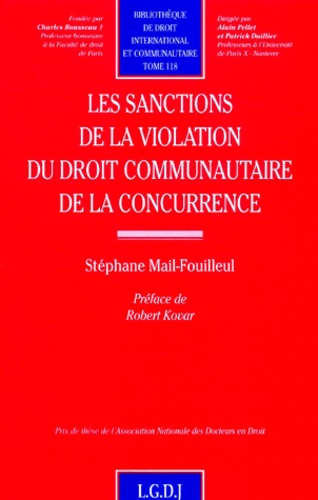 Stéphane Mail-Fouilleul - Les Sanctions De La Violation Du Droit Communautaire De La Concurrence.
