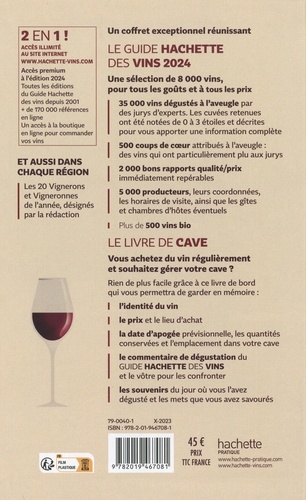 Coffret Guide Hachette des vins. Contient : Le guide Hachette des vins et Le livre de cave  Edition 2024
