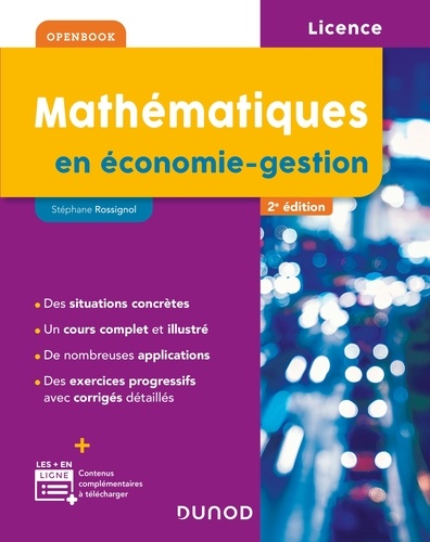 Stéphane Rossignol - Mathématiques en économie-gestion - 2e éd..