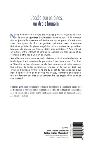 L'accès aux origines, un droit humain. PMA et don de gamètes : faut-il lever l'anonymat ?