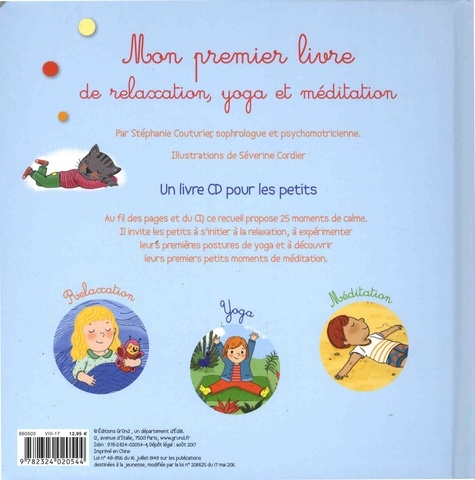Mon premier livre de relaxation, yoga et méditation  avec 1 CD audio