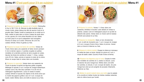 Spécial débutants, 50 recettes inratables. En 2h je cuisine poour toute la semaine, 10 semaines de menus