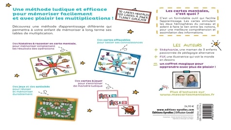 J'apprends les multiplications autrement. 10 cartes mentales pour apprendre facilement les tables de multiplications, 120 cartes à jouer pour s'entrainter en s'amusant