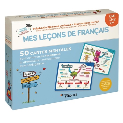 Stéphanie Eleaume Lachaud et  Filf - Mes leçons de français Niveau CM1, CM2, 6e - 50 cartes mentales pour comprendre facilement la grammaire, l'orthographe et la conjugaison !.