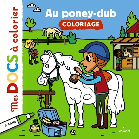 Stéphanie Ledu et Hélène Convert - Au poney-club - Coloriage.