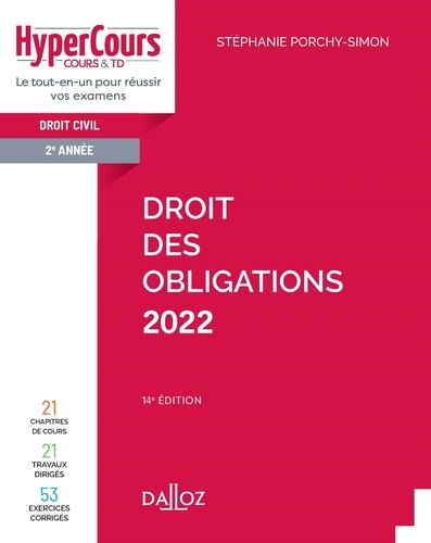 Droit des obligations 2022 - 14e ed.  Edition 2022
