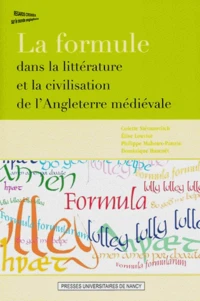 La formule dans la littérature et la civilisation de l'angleterre médiévale