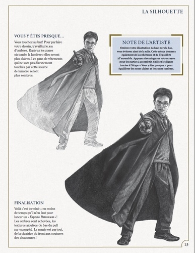 Apprendre à dessiner dans l'univers des films Harry Potter. La magie est au bout du crayon