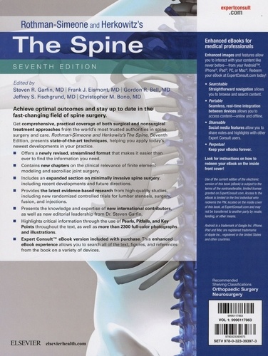 Rothman-Simeone and Herkowitz's The Spine. Pack en 2 volumes 7th edition