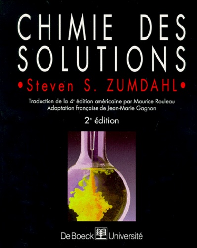 Steven-S Zumdahl - Chimie Des Solutions. 2eme Edition.