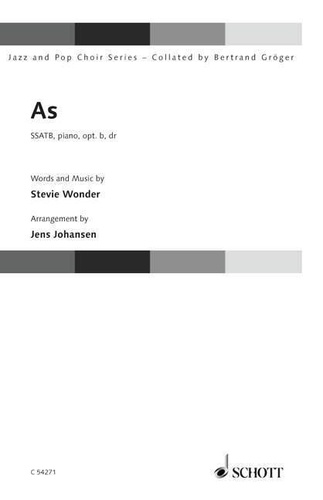 Stevie Wonder - Jazz and Pop Choir Series  : As - für Pop- und Jazzchor. mixed choir (SSATB) and piano. Partition de chœur..