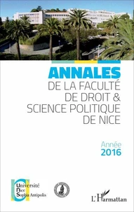 Annales de la Faculté de droit et science politique de Nice