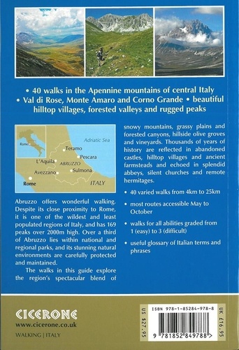 Walking in Abruzzo. Gran Sasso, Maiella and Abruzzo National Parks, and Sirente-Velino Park