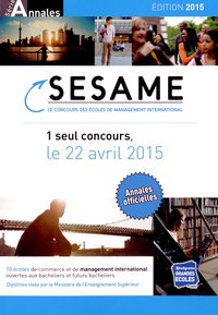  Studyrama - Concours Sésame - Annales 2014-2015 : sujet et corrigés officiels.