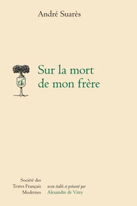 Sur la mort de mon frère