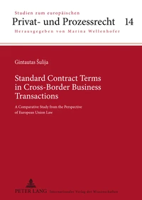 Standard Contract Terms in Cross-Border Business Transactions