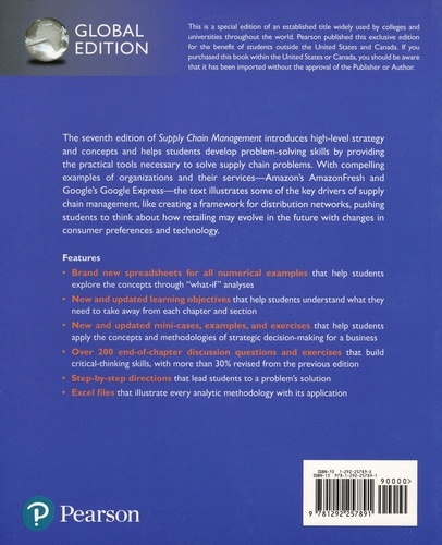 Supply Chain Management. Strategy, Planning, and Operation 7th edition