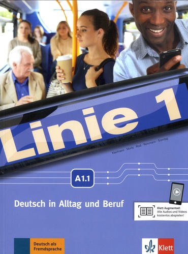 Linie 1 Deutsch in Alltag und Beruf. Kurs- und Ubungsbuch A1.1  avec 1 DVD-Rom