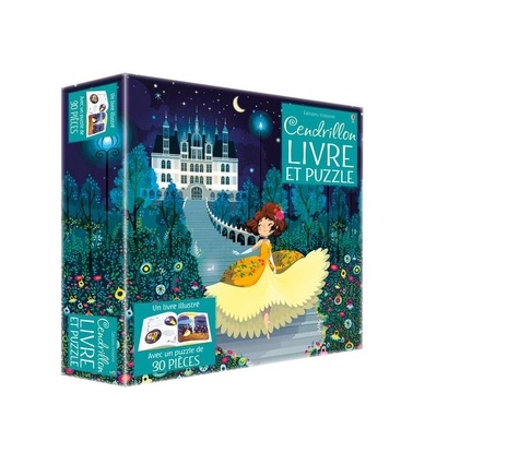 Coffret Cendrillon. Contient : 1 livre et 1 puzzle de 30 pièces