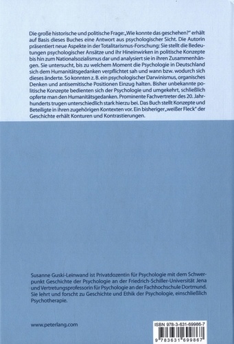 Psychologie und Totalitarismus - Die Abwendung... de Susanne Guski-Leinwand  - Grand Format - Livre - Decitre