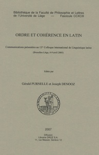 Suzanne Adema - Ordre et cohérence en latin.