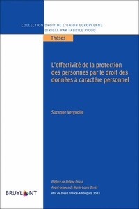 Suzanne Vergnolle - L'effectivité de la protection des personnes par le droit des données à caractère personnel.