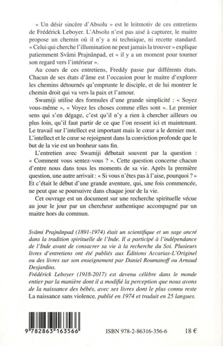 Un désir sincère d'Absolu. Entretiens avec Frédérick Leboyer