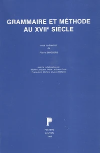 Grammaire et méthode au XVIIe siècle