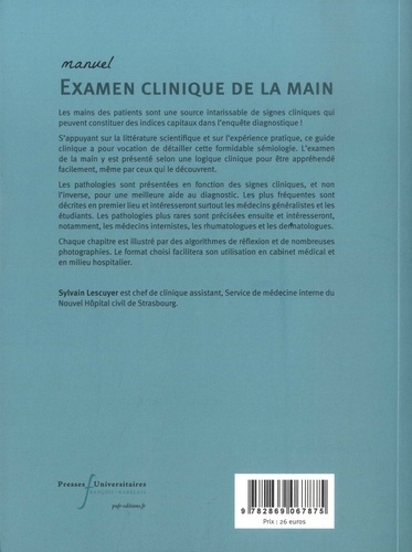 Examen clinique de la main. Manuel