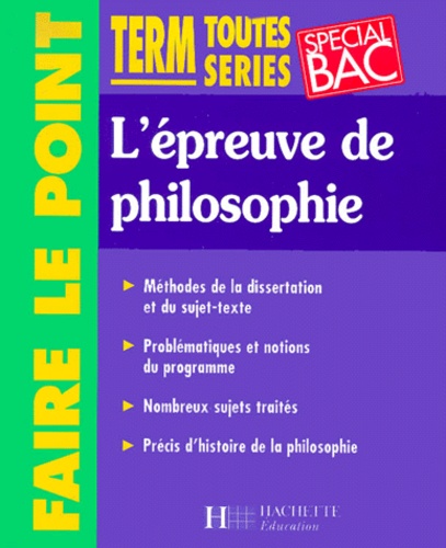 Sylvain Matton et Jean Montenot - L'Epreuve De Philosophie Terminale.