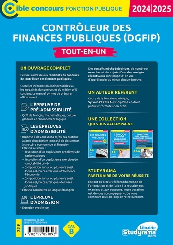 Contrôleur des finances publiques (DGFIP), catégorie B. Tout-en-un  Edition 2024-2025