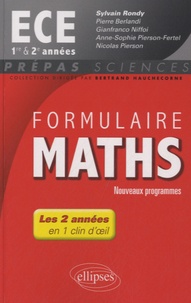Sylvain Rondy - Formulaire Maths ECE 1re et 2e.