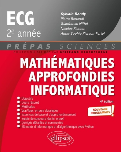 Mathématiques approfondies, informatique ECG 2e année 4e édition