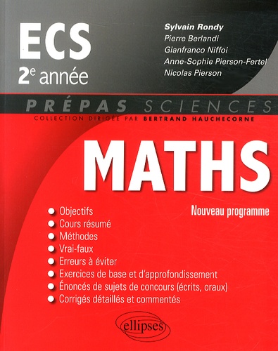 Mathématiques ECS 2e année. Nouveau programme